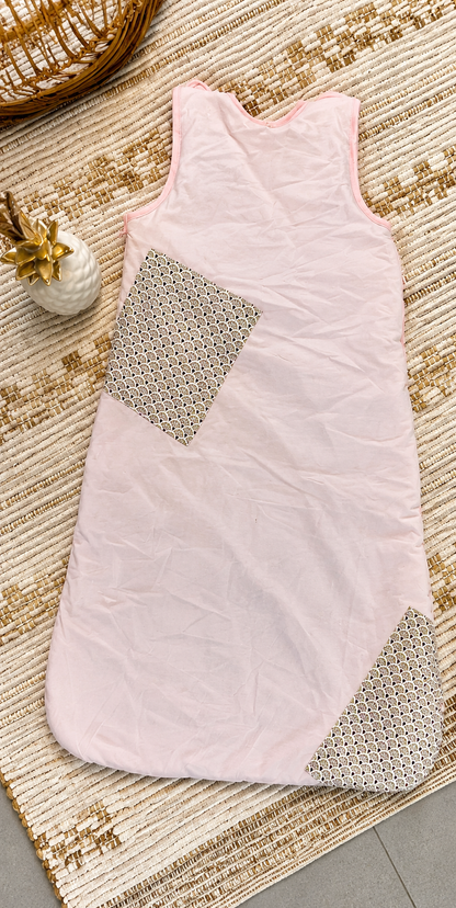 Gigoteuse Douceur rose & motifs éventails - 12 mois