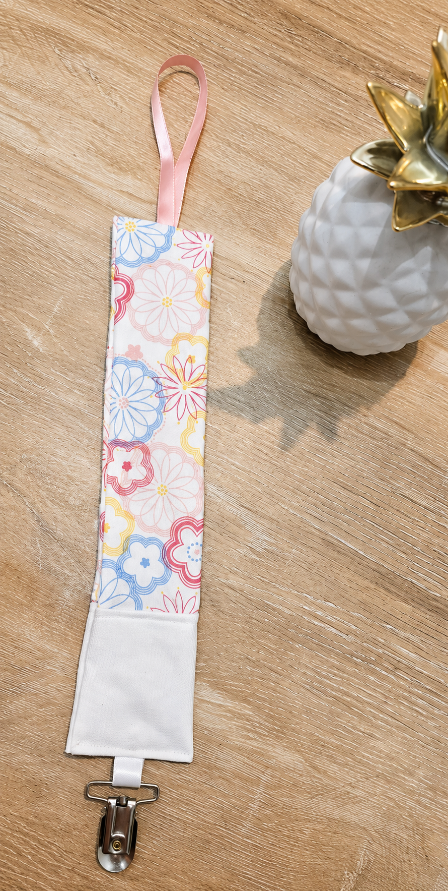 Attache-tétine Fleurs Colorées