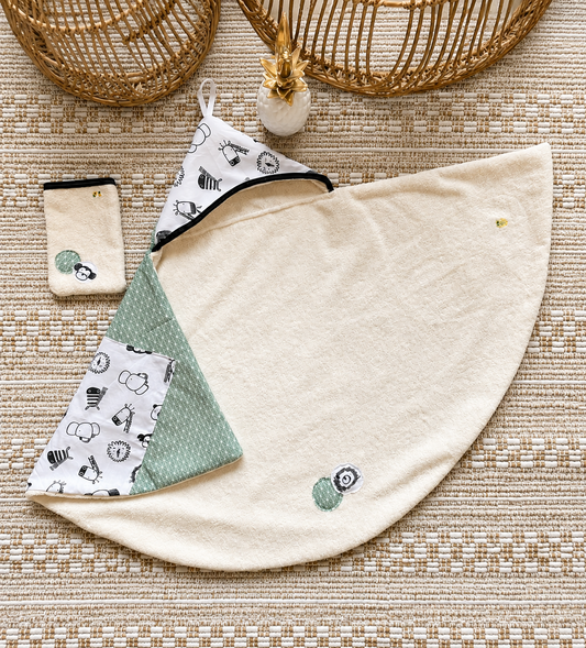 Cape de bain Savane – Kit bain