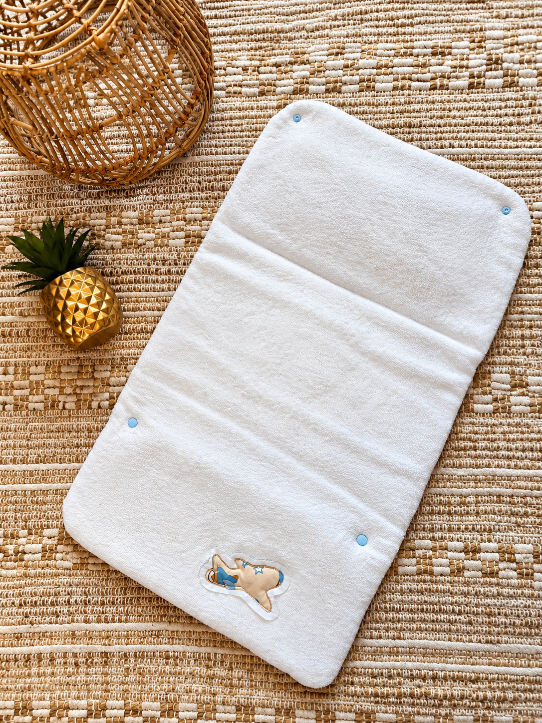 Tapis à langer nomade – Montgolfières & petits aviateurs