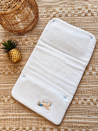 Tapis à langer nomade – Montgolfières & petits aviateurs