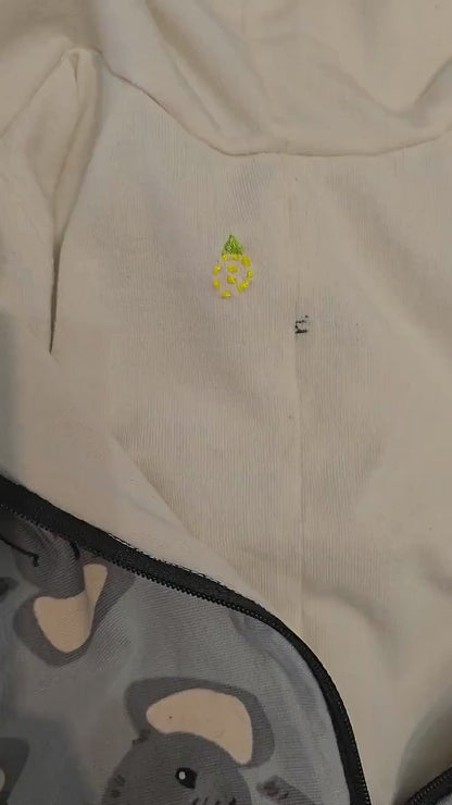 Combinaison bébé à capuche – Éléphanteau